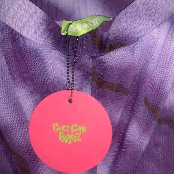 Cult Gaia X Bratz Revolve Flare Snakeskin Pants Sharidan Dusty Grape Large - Picture 7 of 8